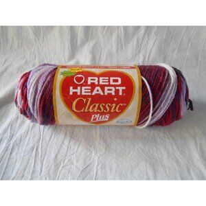 NEW Red Heart ❤ Classic Plus Yarn Variegated Plumrose 2925 4.5 OZ 4 PLY 1 Skein